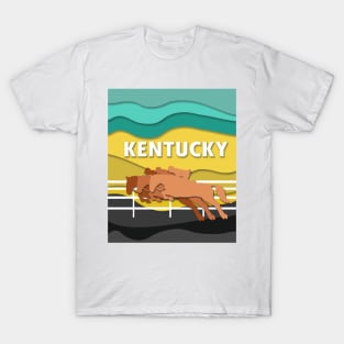 Kentucky Horses Raicing Design T-Shirt